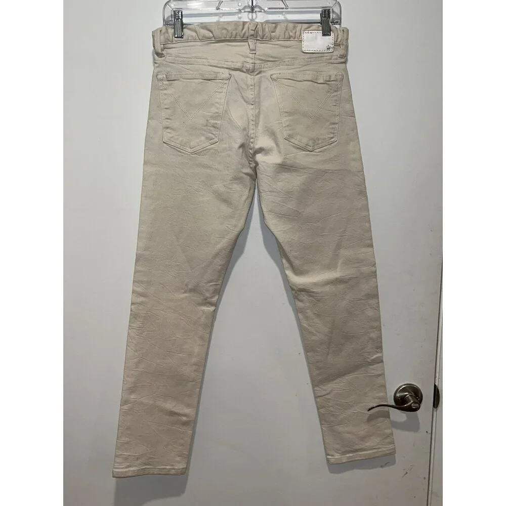 John Varvatos Womens Beige Slim Fit Jeans Size 32 Cotton Denim Casual Pants